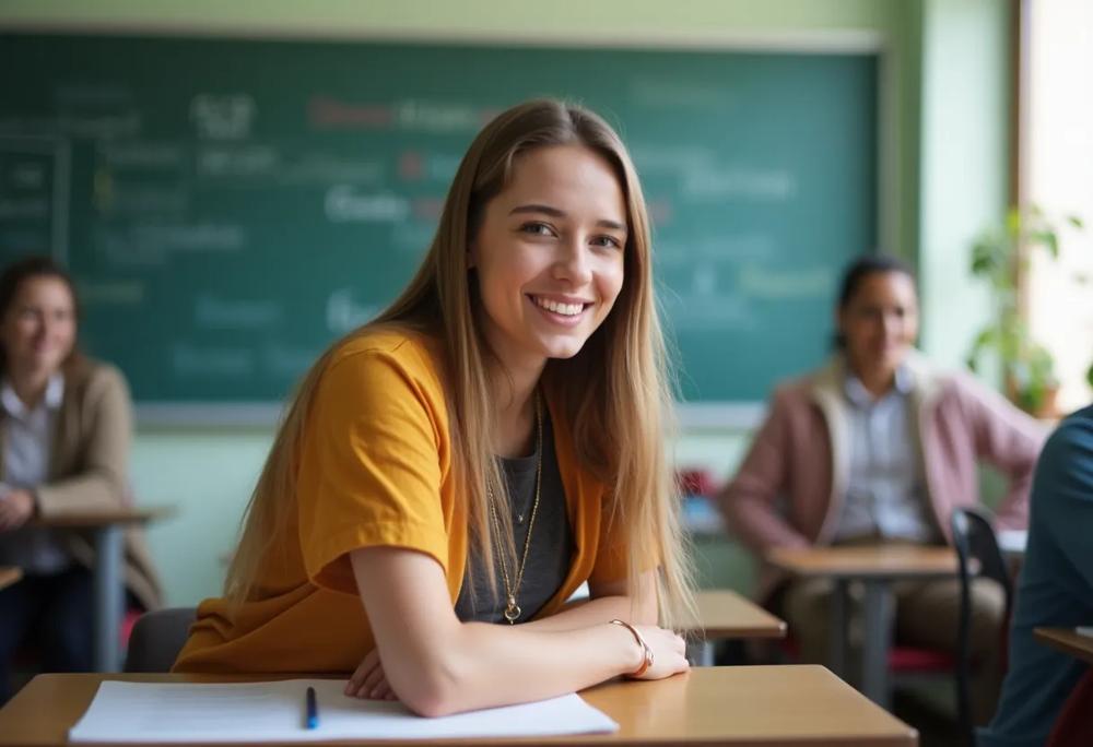 smiling teacher